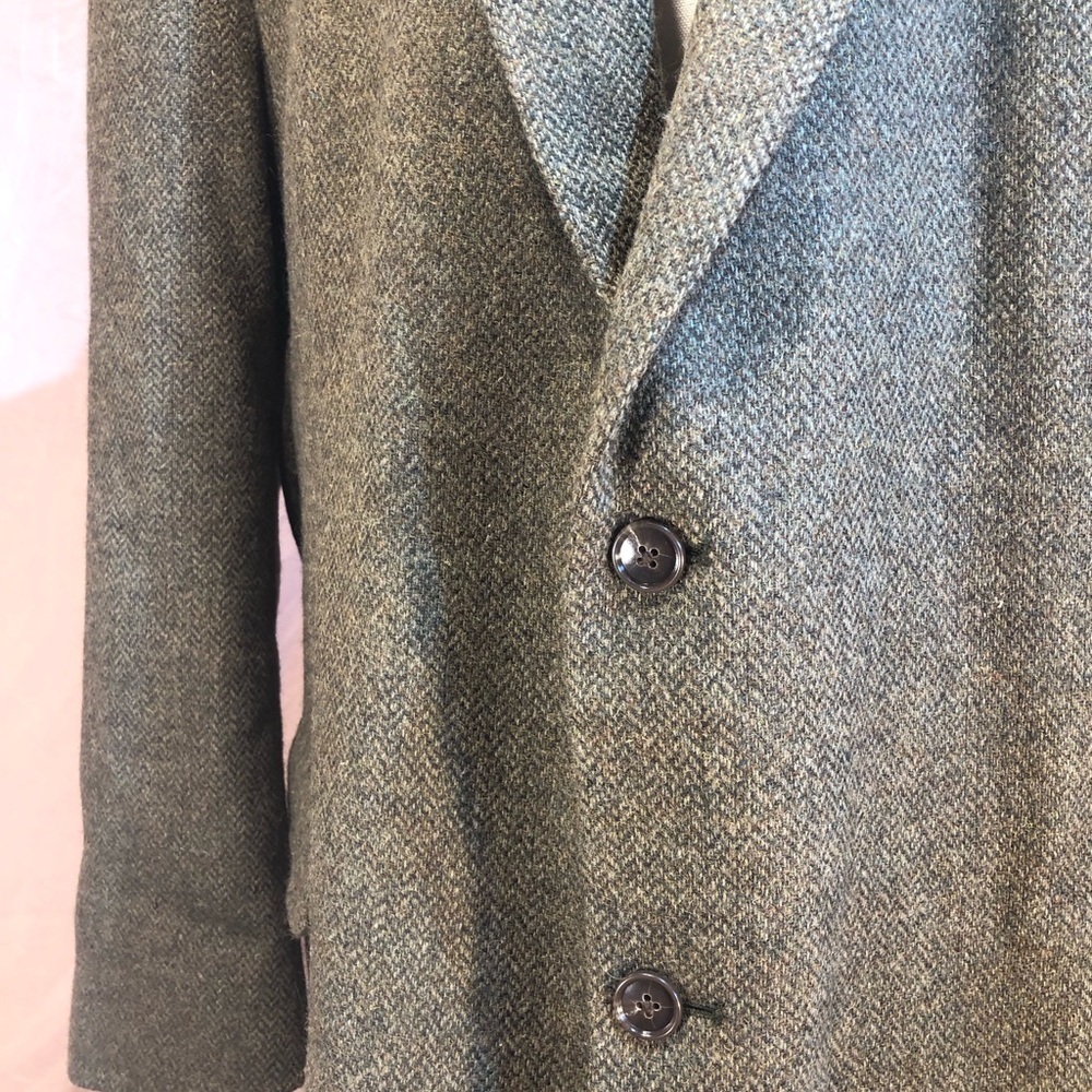 100% Wool Gray Men's Blazer Suit Coat Size Large - Picture 6 of 9